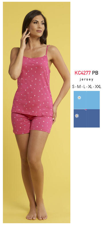 ART. KC4277 PB- pigiama donna s/l cotone kc4277 pb - Fratelli Parenti